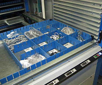 automated picking systems divided tray with pick to light